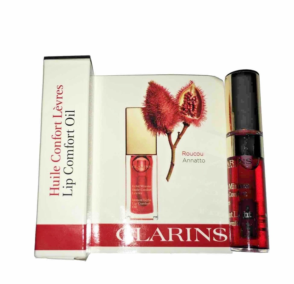 CLARINS Lip Comfort Oil 03 Red Berry 0.09 oz / 2.8 ml Travel Mini NIB